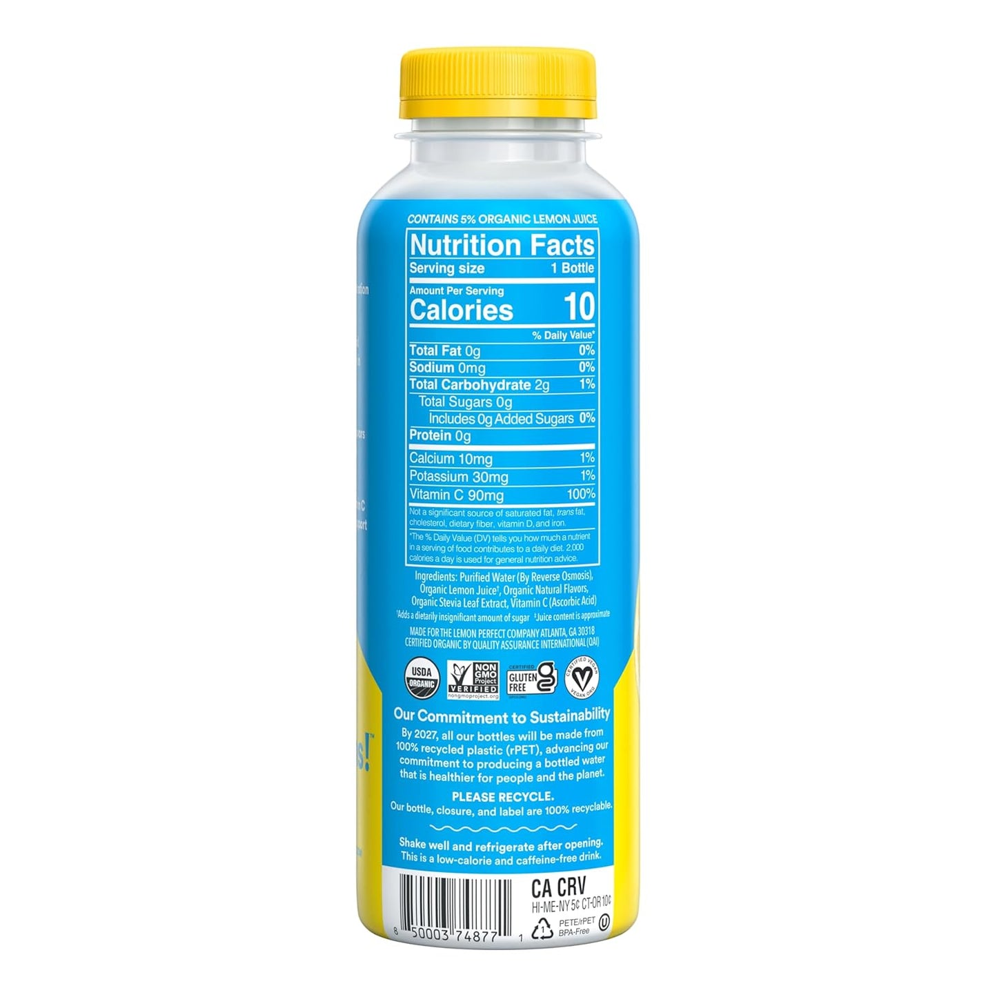 Lemon Perfect – 12‑Bottle Variety Pack – 6 Flavors – Zero Sugar – Organic Lemon Water – Clean Hydration