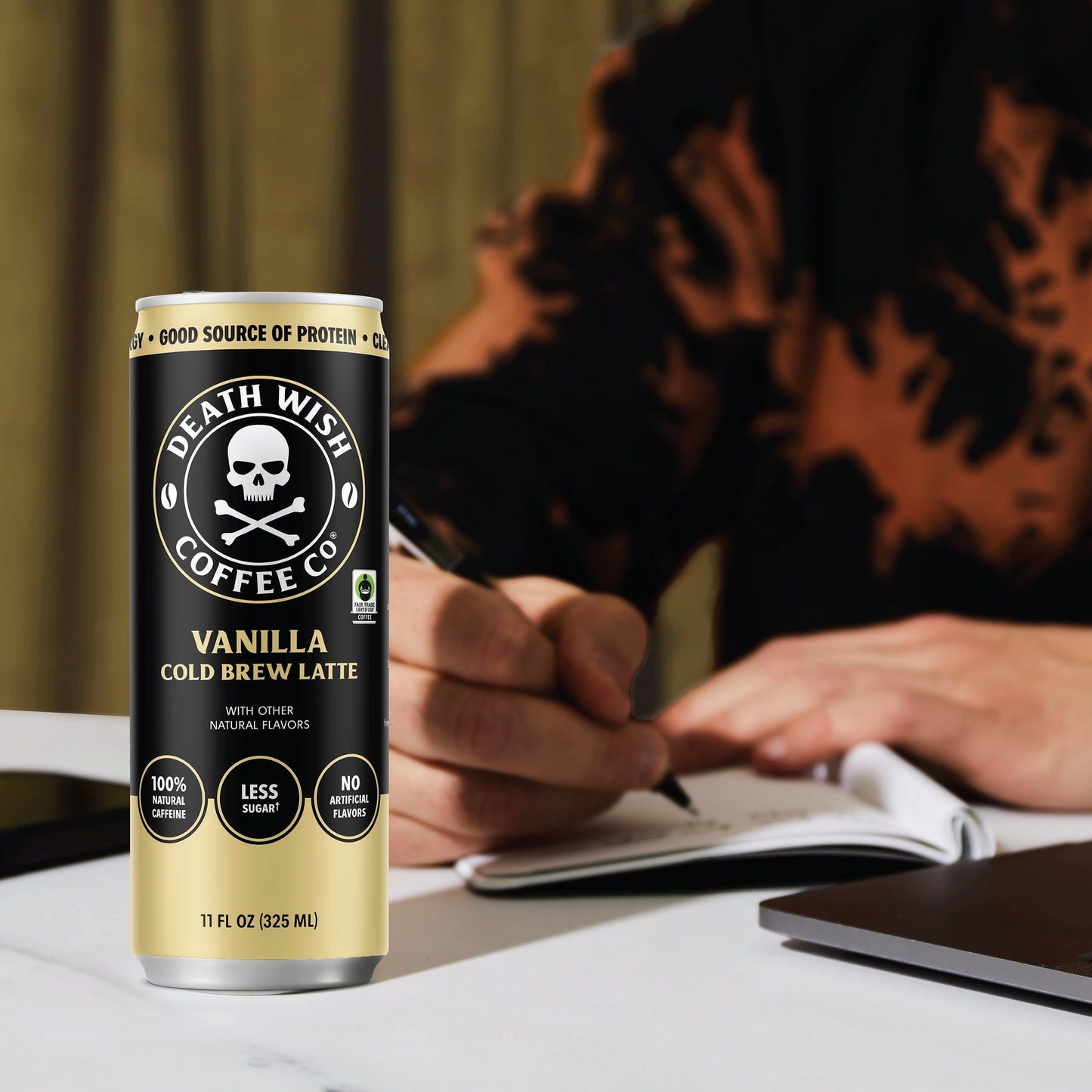 Death Wish Coffee Co. Cold Brew Latte – 3‑Flavor Sampler (6‑Pack) or 12‑Can Variety Pack – 11 fl oz – High‑Caffeine Coffee