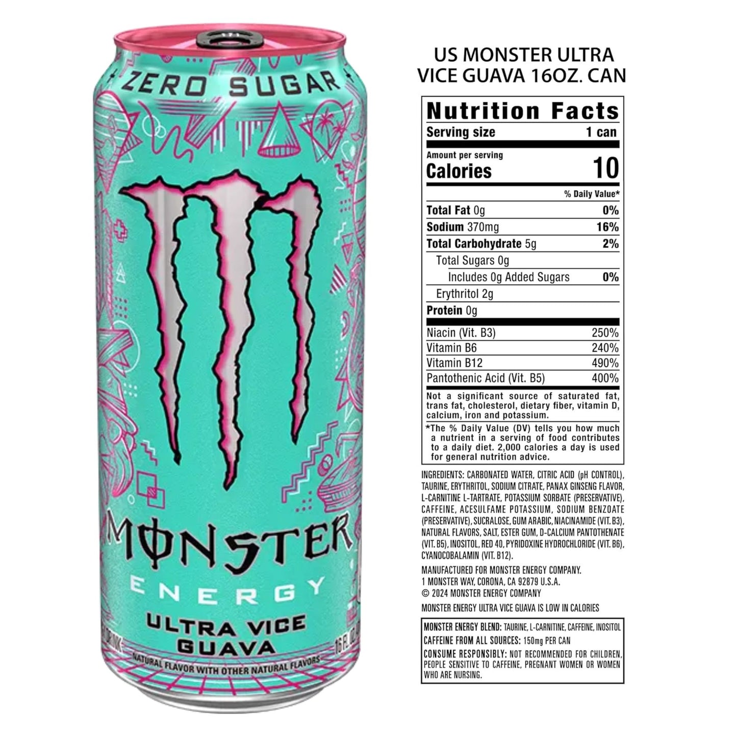 Monster Energy Ultra – Modern Flavor Variety Pack – Choose Pack Size (4, 6, or 12 Cans) – Zero Sugar – 150mg Caffeine