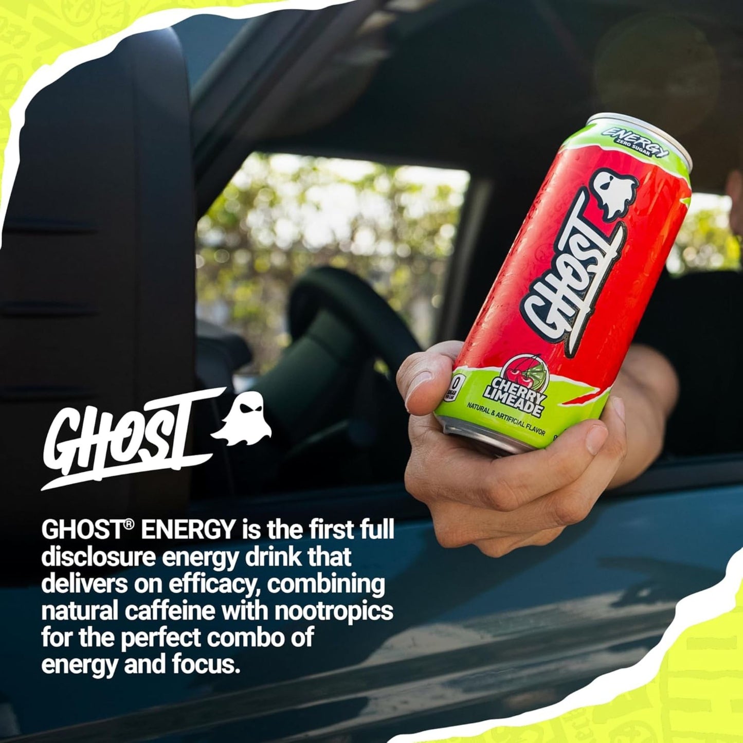 Ghost Energy Drink Variety Pack – 12 Cans (4 Flavors) – Blue Raspberry, Orange Cream, Cherry Limeade, Welch’s Grape – Zero Sugar – 16 fl oz