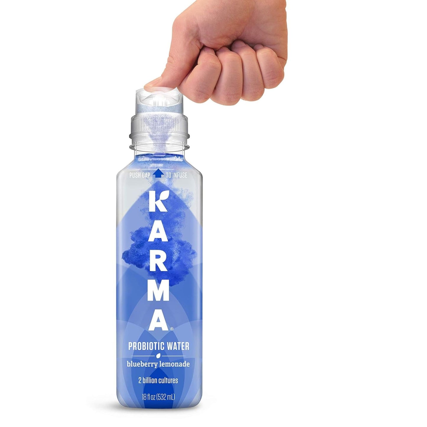 Karma Probiotic Water Variety Pack – 4‑Bottle Sampler or 12‑Bottle Pack – Push‑Cap Vitamins, 2 Billion Cultures, 18 fl oz Bottles