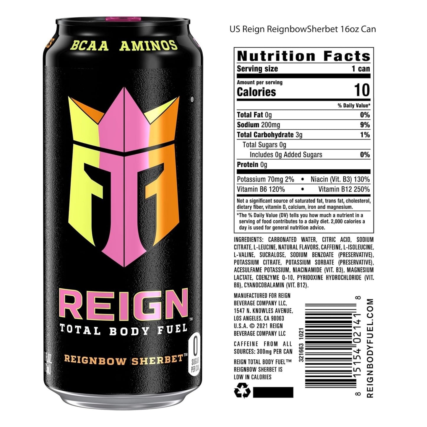 Reign Total Body Fuel – 6‑Flavor Sampler (6‑Pack) or 12‑Can Variety Pack – 16 fl oz – 300mg Caffeine – Zero Sugar