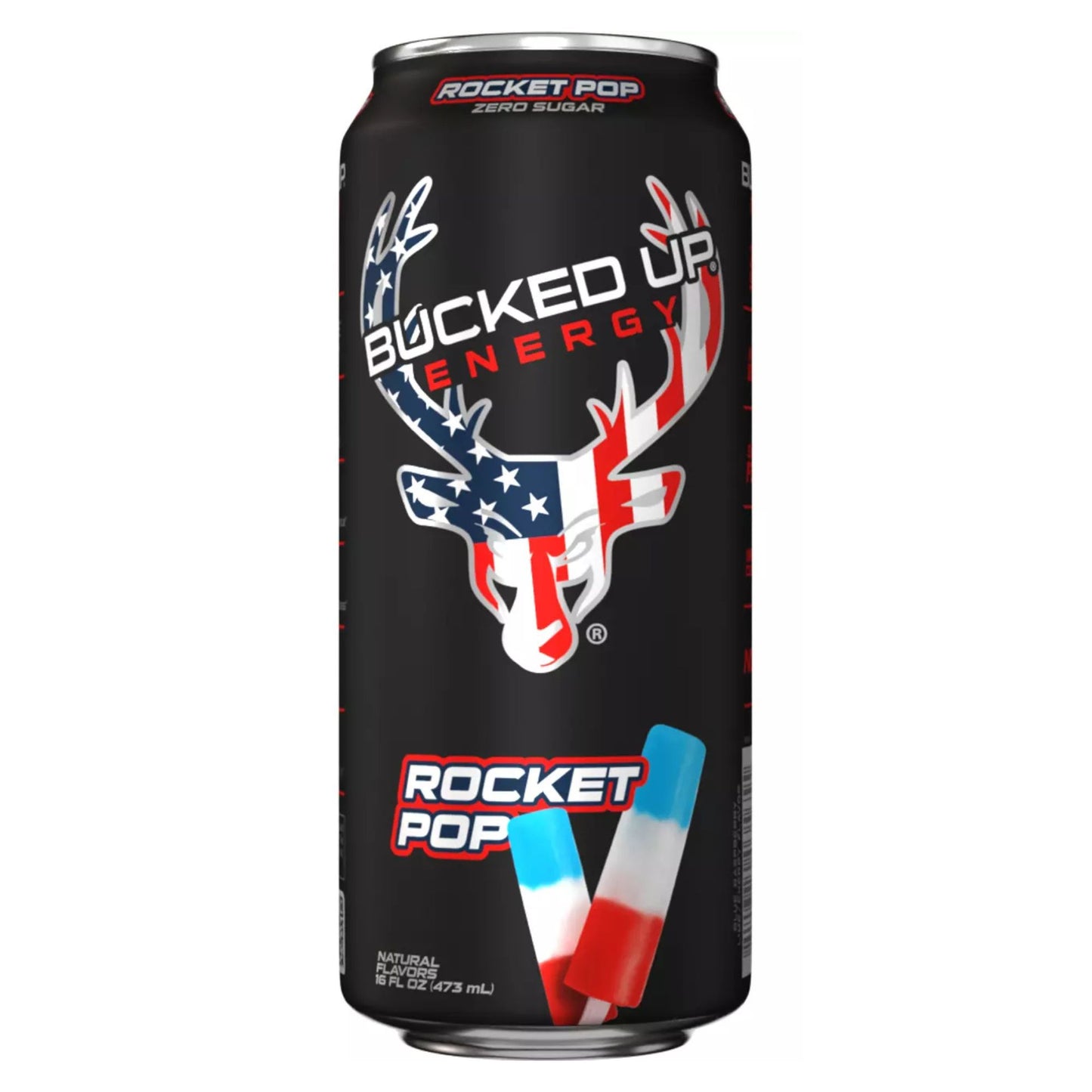 Bucked Up Energy Drink Variety Pack – 4‑Can Sampler or 12‑Can Pack – White Gummy Deer, Rocket Pop, Miami, Cherry Candy – Zero Sugar – 300mg Caffeine