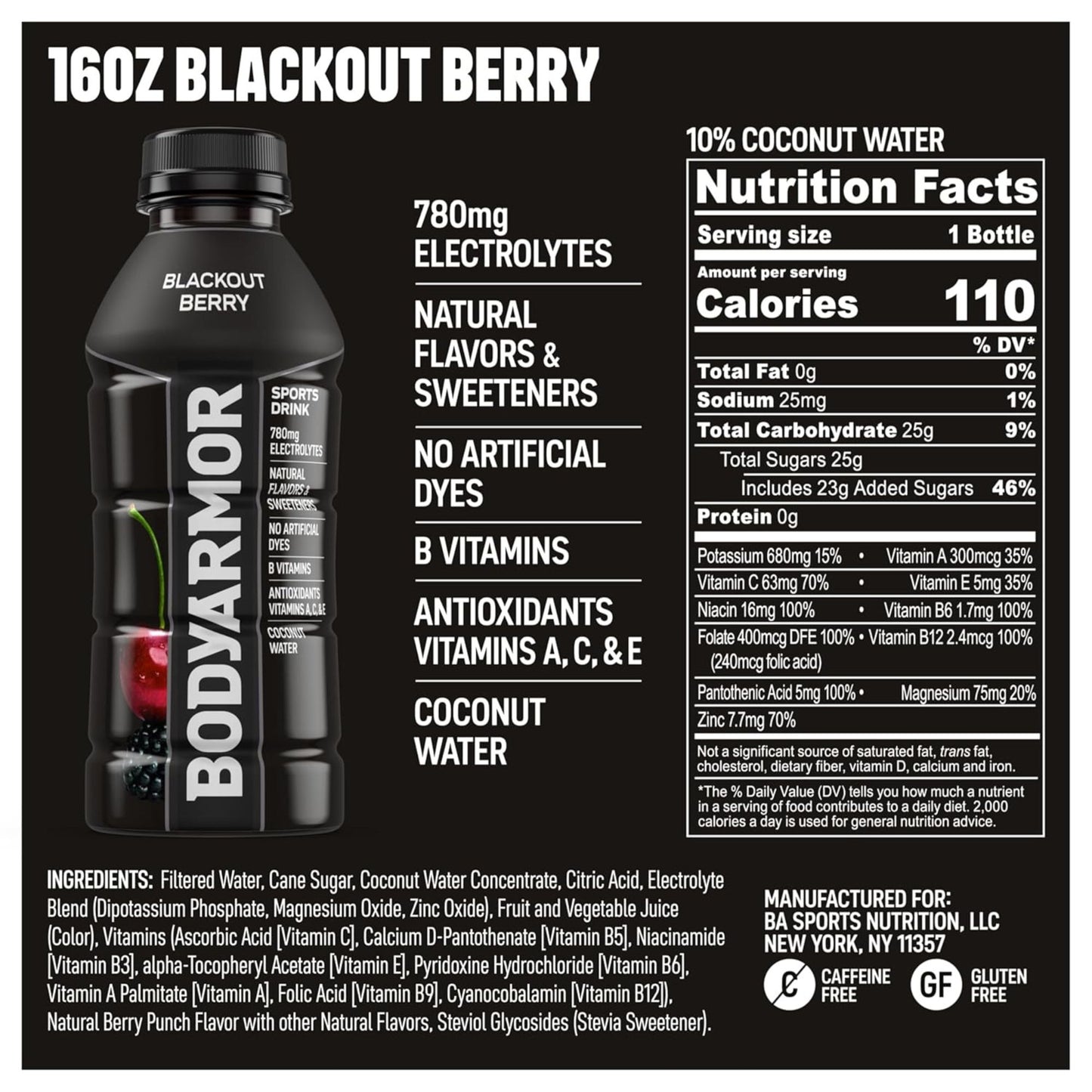 BODYARMOR Sports Drink – 6‑Flavor Sampler (6‑Pack) or 12‑Bottle Variety Pack – 16 oz – Electrolyte Hydration