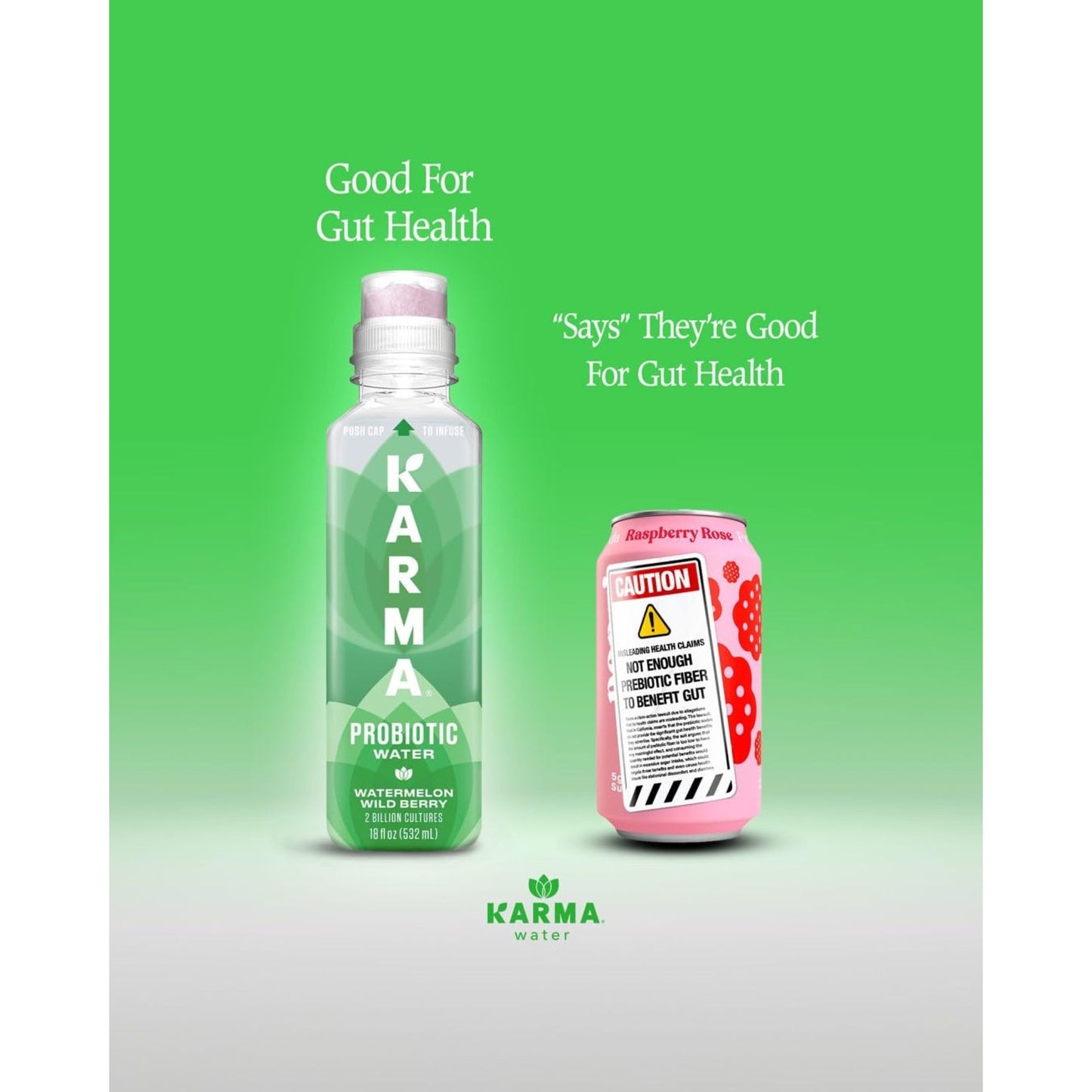 Karma Probiotic Water Variety Pack – 4‑Bottle Sampler or 12‑Bottle Pack – Push‑Cap Vitamins, 2 Billion Cultures, 18 fl oz Bottles
