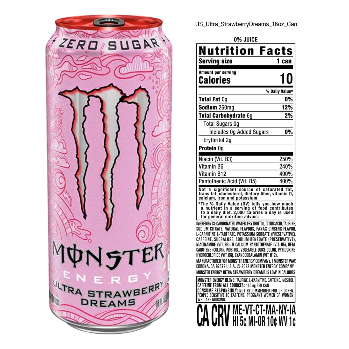 Monster Energy Ultra – Modern Flavor Variety Pack – Choose Pack Size (4, 6, or 12 Cans) – Zero Sugar – 150mg Caffeine