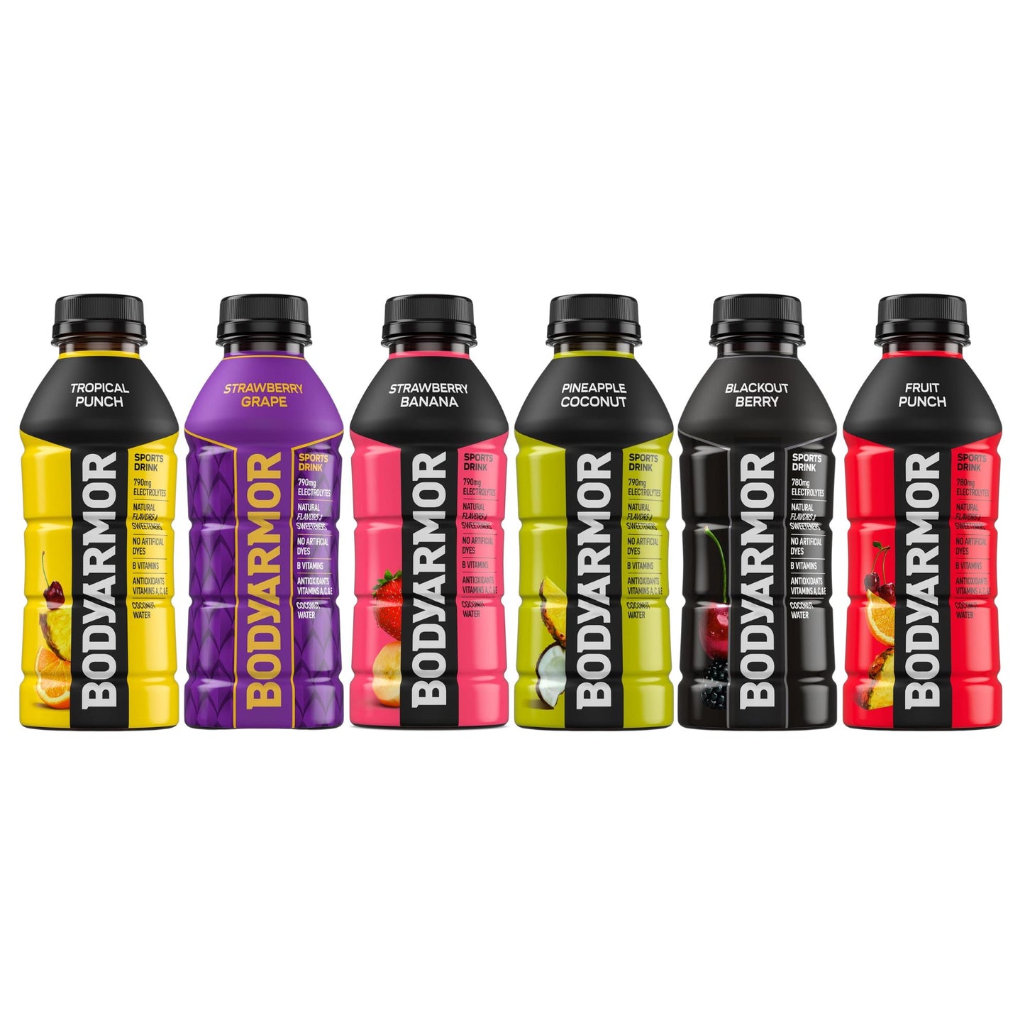BODYARMOR Sports Drink – 6‑Flavor Sampler (6‑Pack) or 12‑Bottle Variety Pack – 16 oz – Electrolyte Hydration