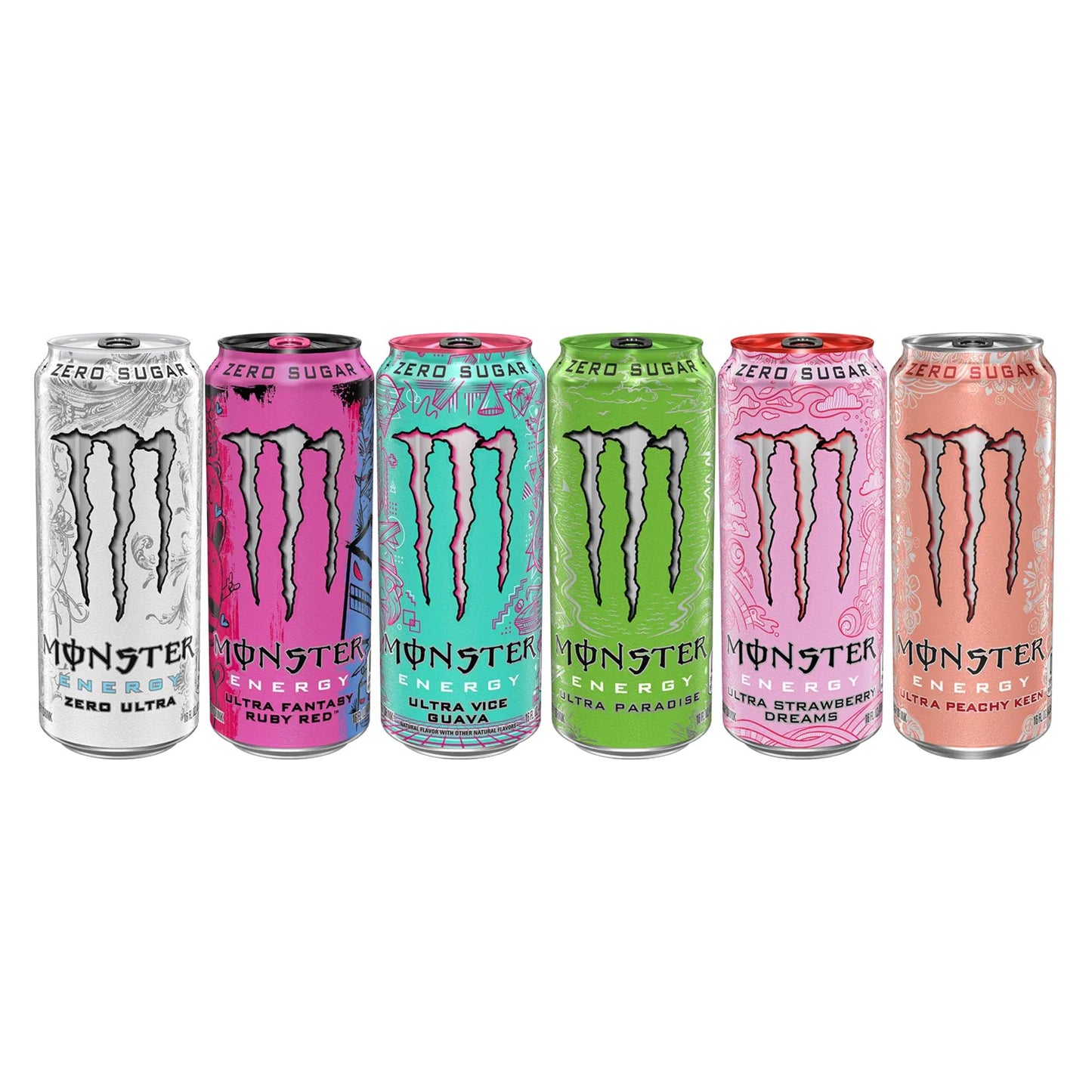 Monster Energy Ultra – Modern Flavor Variety Pack – Choose Pack Size (4, 6, or 12 Cans) – Zero Sugar – 150mg Caffeine