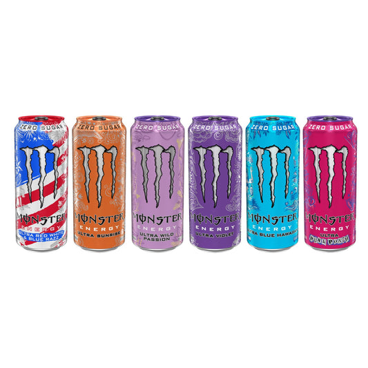 Monster Energy Ultra Zero Sugar Exotic Variety Pack – 6 or 12 Cans (6 Flavors)
