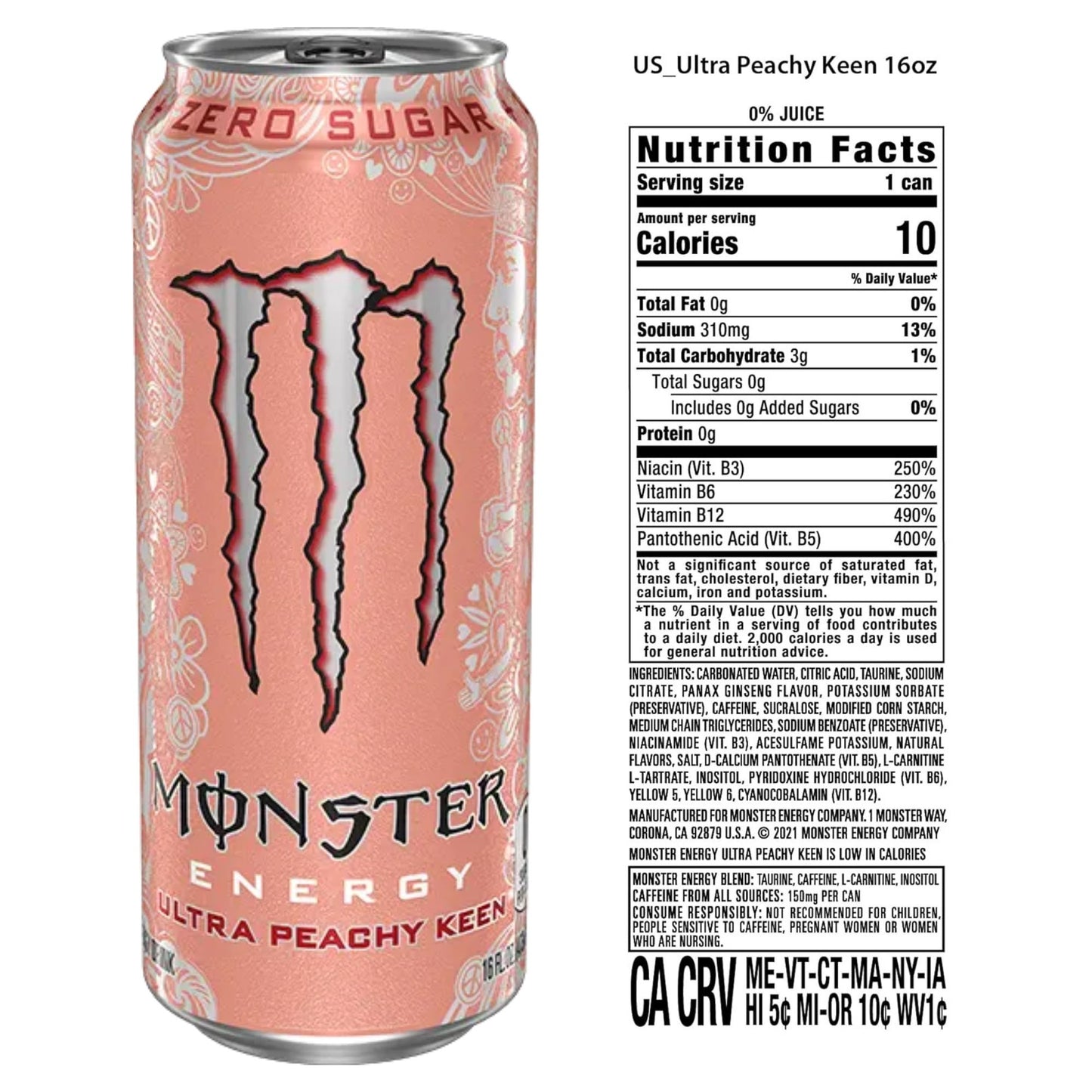Monster Energy Ultra – Modern Flavor Variety Pack – Choose Pack Size (4, 6, or 12 Cans) – Zero Sugar – 150mg Caffeine