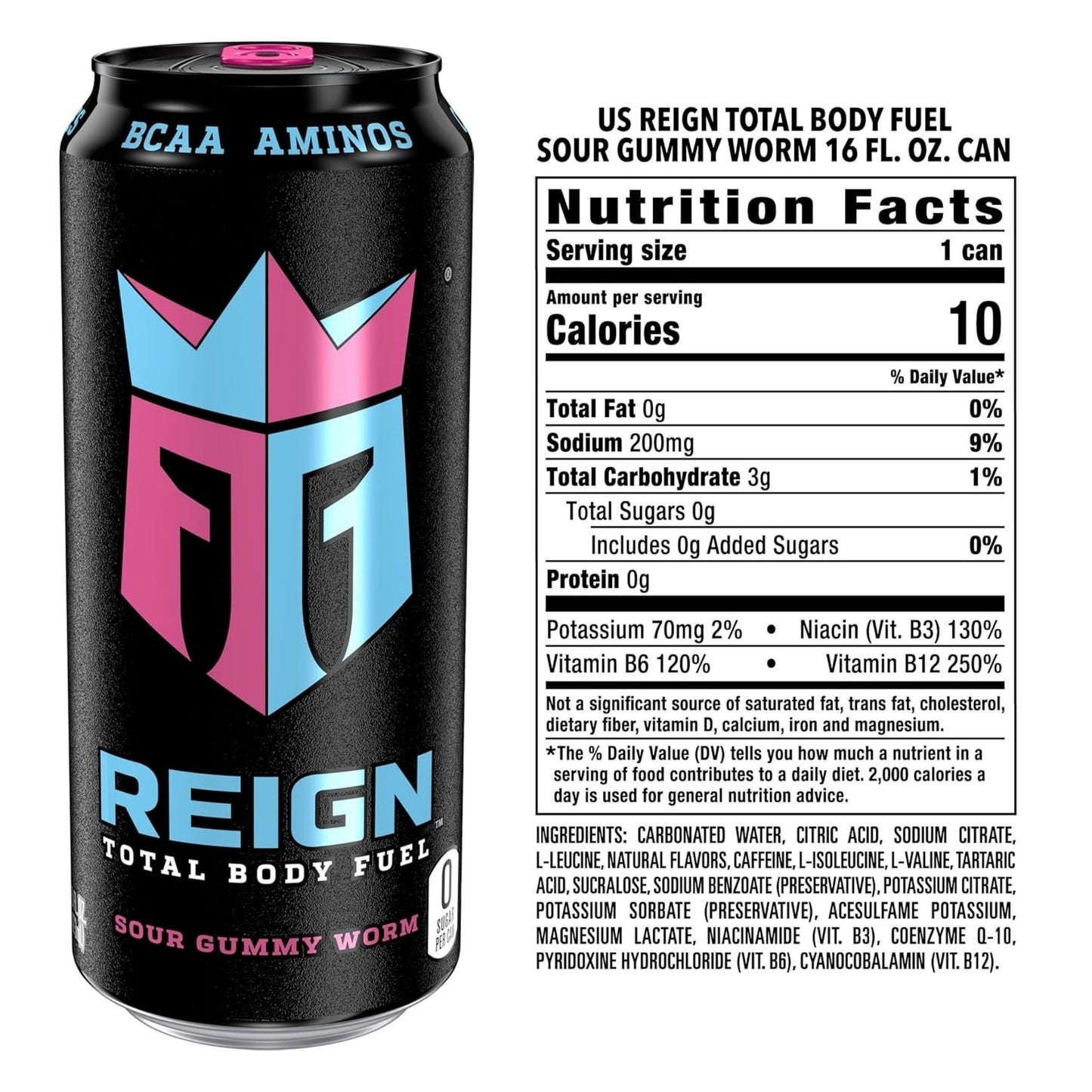 Reign Total Body Fuel – 6‑Flavor Sampler (6‑Pack) or 12‑Can Variety Pack – 16 fl oz – 300mg Caffeine – Zero Sugar