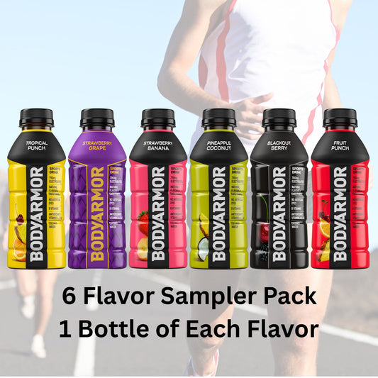BODYARMOR Sports Drink – 6‑Flavor Sampler (6‑Pack) or 12‑Bottle Variety Pack – 16 oz – Electrolyte Hydration