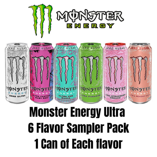 Monster Energy Ultra – Modern Flavor Variety Pack – Choose Pack Size (4, 6, or 12 Cans) – Zero Sugar – 150mg Caffeine