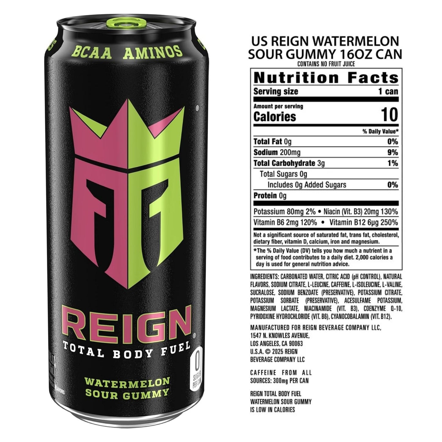 Reign Total Body Fuel – 6‑Flavor Sampler (6‑Pack) or 12‑Can Variety Pack – 16 fl oz – 300mg Caffeine – Zero Sugar