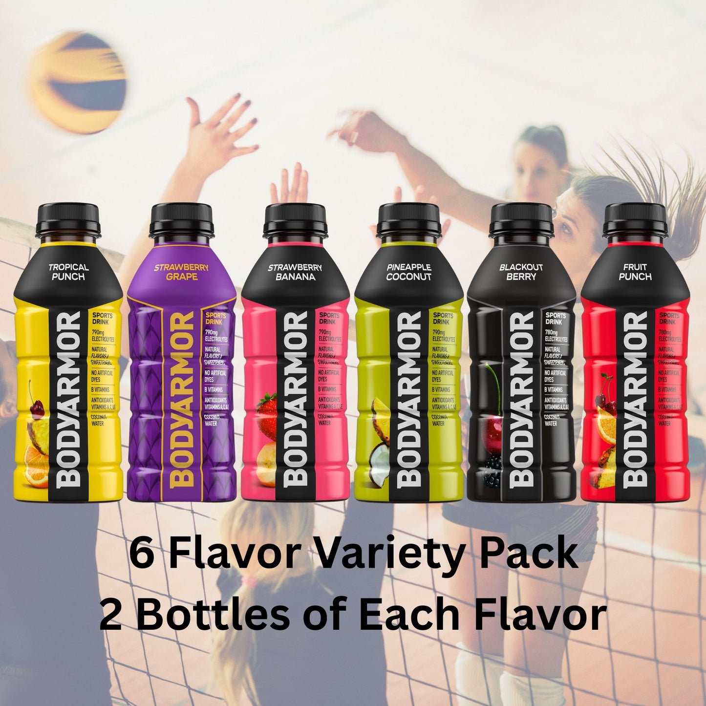 BODYARMOR Sports Drink – 6‑Flavor Sampler (6‑Pack) or 12‑Bottle Variety Pack – 16 oz – Electrolyte Hydration