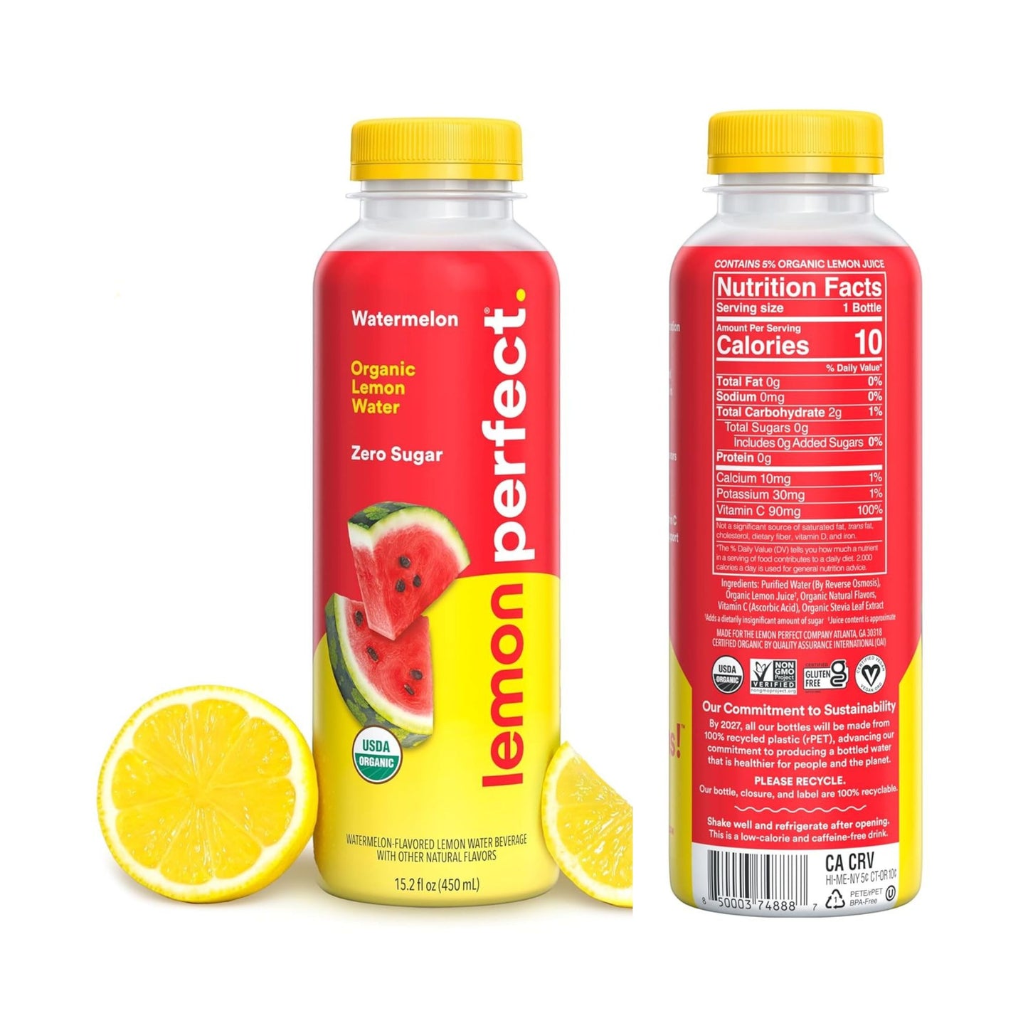 Lemon Perfect – 12‑Bottle Variety Pack – 6 Flavors – Zero Sugar – Organic Lemon Water – Clean Hydration