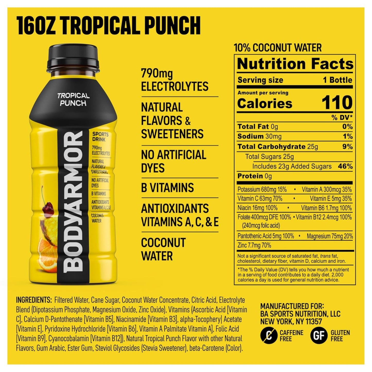 BODYARMOR Sports Drink – 6‑Flavor Sampler (6‑Pack) or 12‑Bottle Variety Pack – 16 oz – Electrolyte Hydration