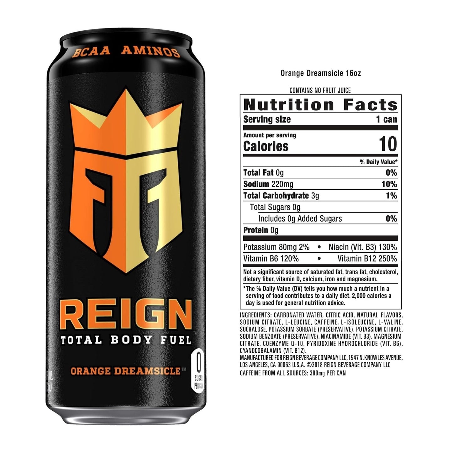 Reign Total Body Fuel – 6‑Flavor Sampler (6‑Pack) or 12‑Can Variety Pack – 16 fl oz – 300mg Caffeine – Zero Sugar