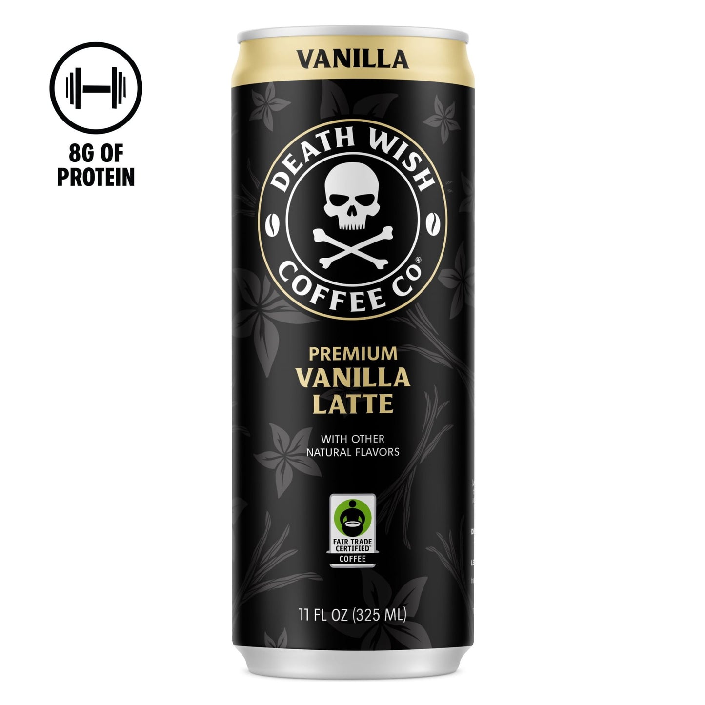 Death Wish Coffee Co. Cold Brew Latte – 3‑Flavor Sampler (6‑Pack) or 12‑Can Variety Pack – 11 fl oz – High‑Caffeine Coffee