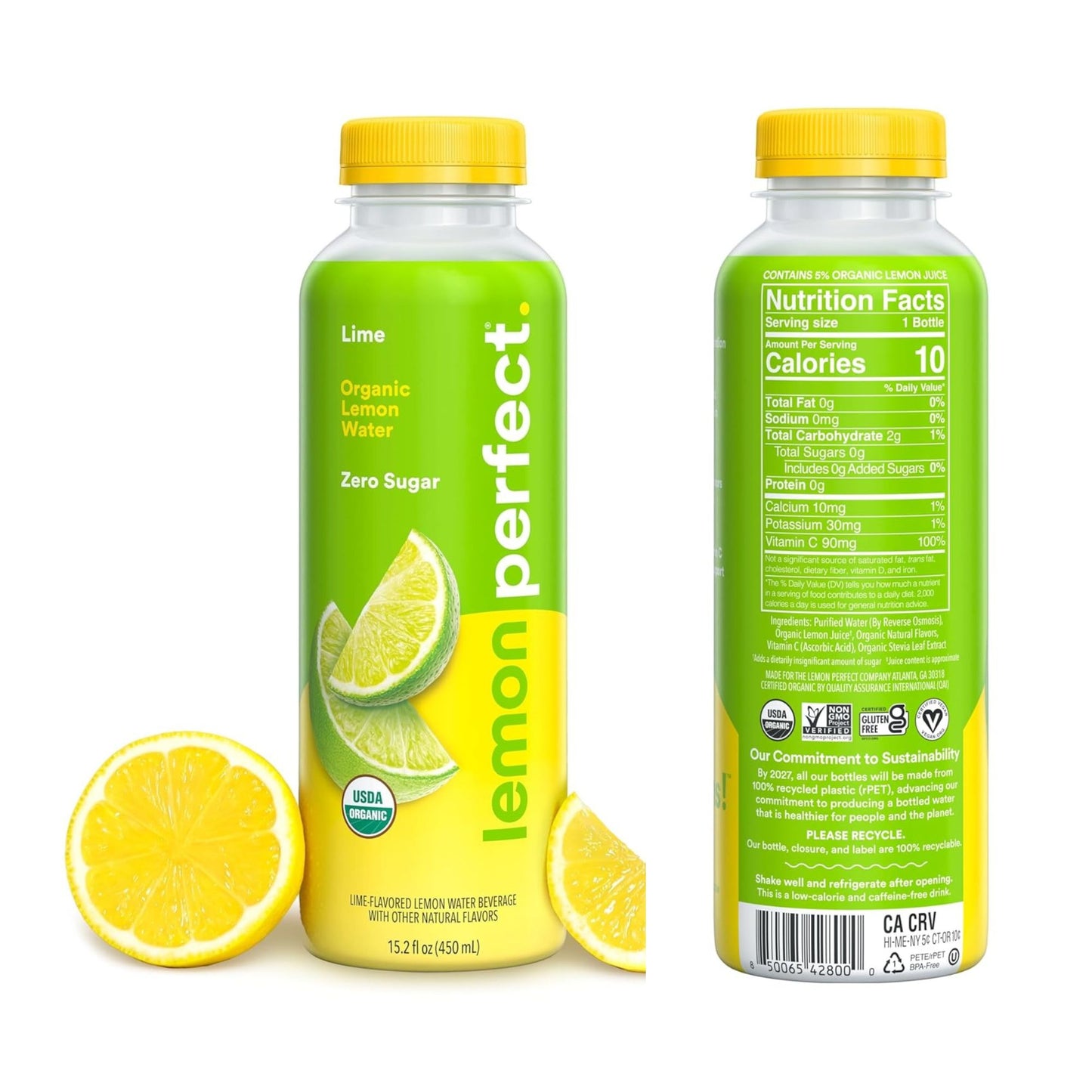 Lemon Perfect – 12‑Bottle Variety Pack – 6 Flavors – Zero Sugar – Organic Lemon Water – Clean Hydration