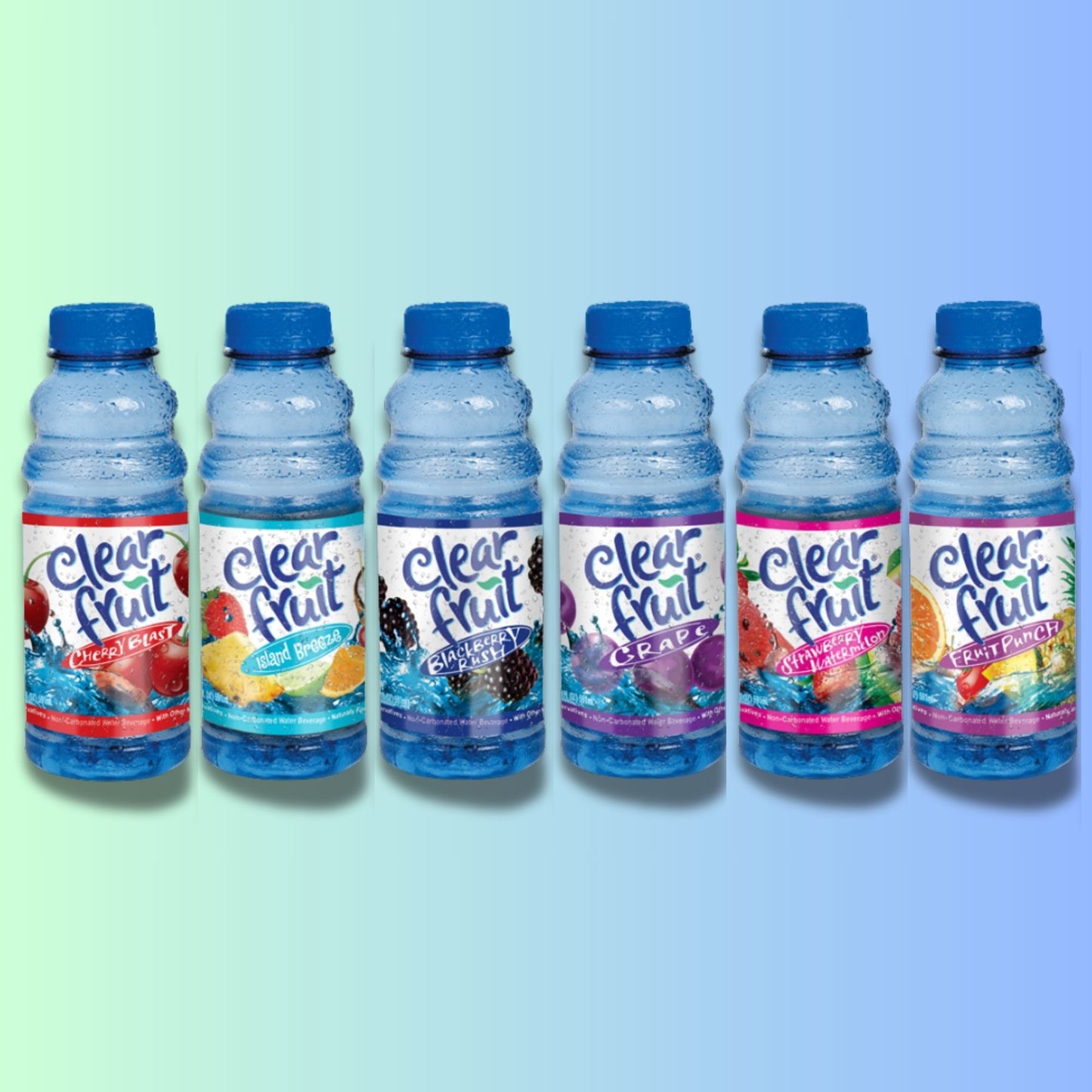 Clear Fruit Flavored Water – 6‑Flavor Sampler (6‑Pack) or 12‑Bottle Variety Pack – 20 fl oz Bottles – Caffeine‑Free