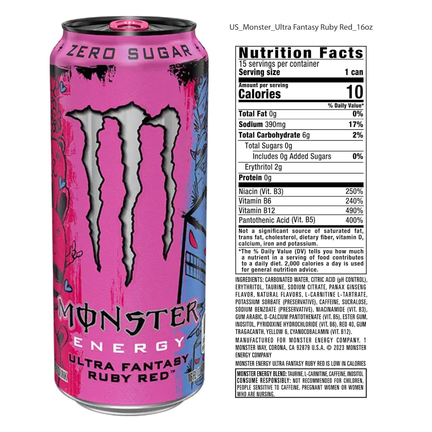 Monster Energy Ultra – Modern Flavor Variety Pack – Choose Pack Size (4, 6, or 12 Cans) – Zero Sugar – 150mg Caffeine
