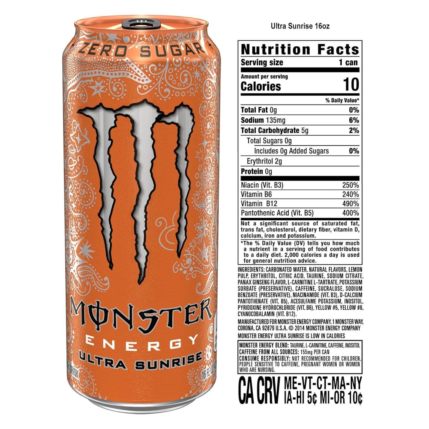 Monster Energy Ultra Zero Sugar Exotic Variety Pack – 6 or 12 Cans (6 Flavors)