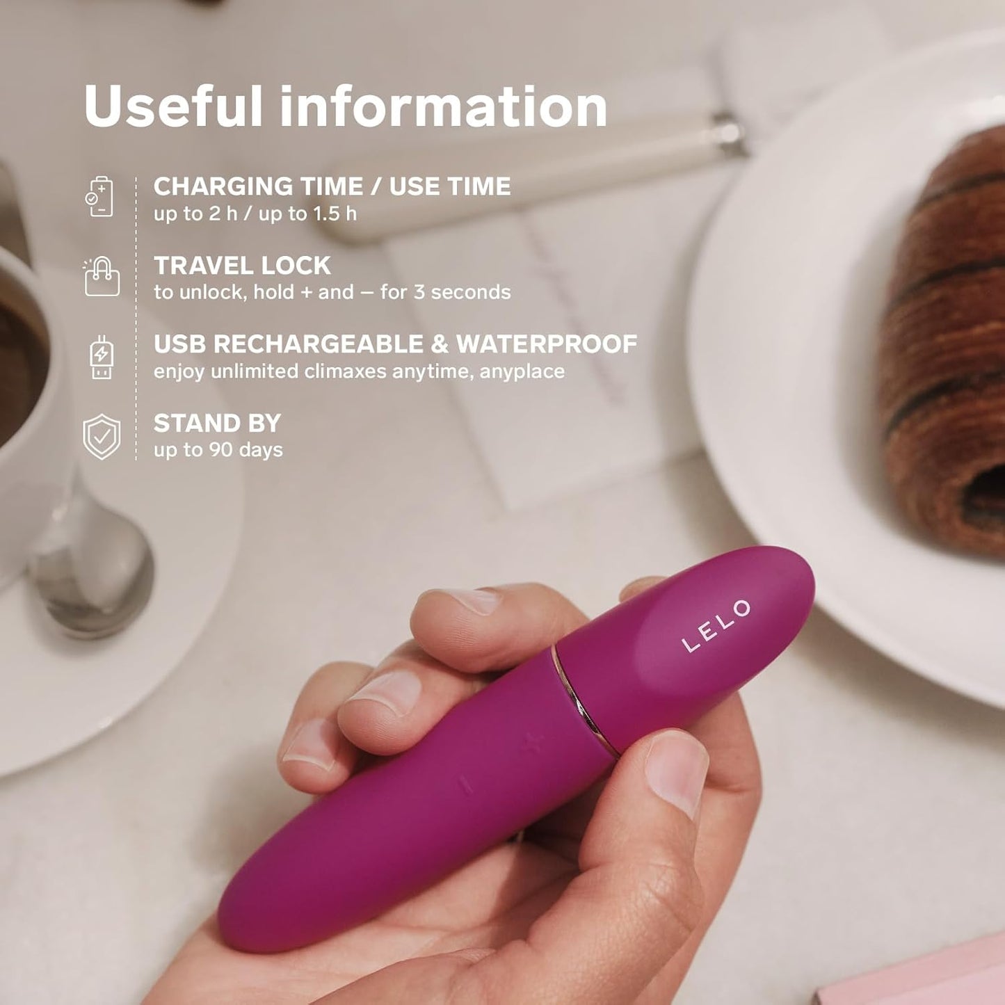 LELO MIA 3 – Discreet USB‑Rechargeable Mini Vibrator (Black, Deep Rose, Fuchsia)