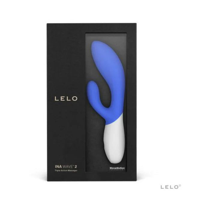 LELO INA Wave 2 – Dual‑Action Silicone Vibrator (Cerise, Plum, Blue)