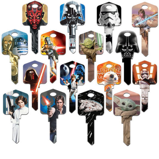 Star Wars Keys Blanks, Choose your favorite character Available for Kwikset or Schalge Locks