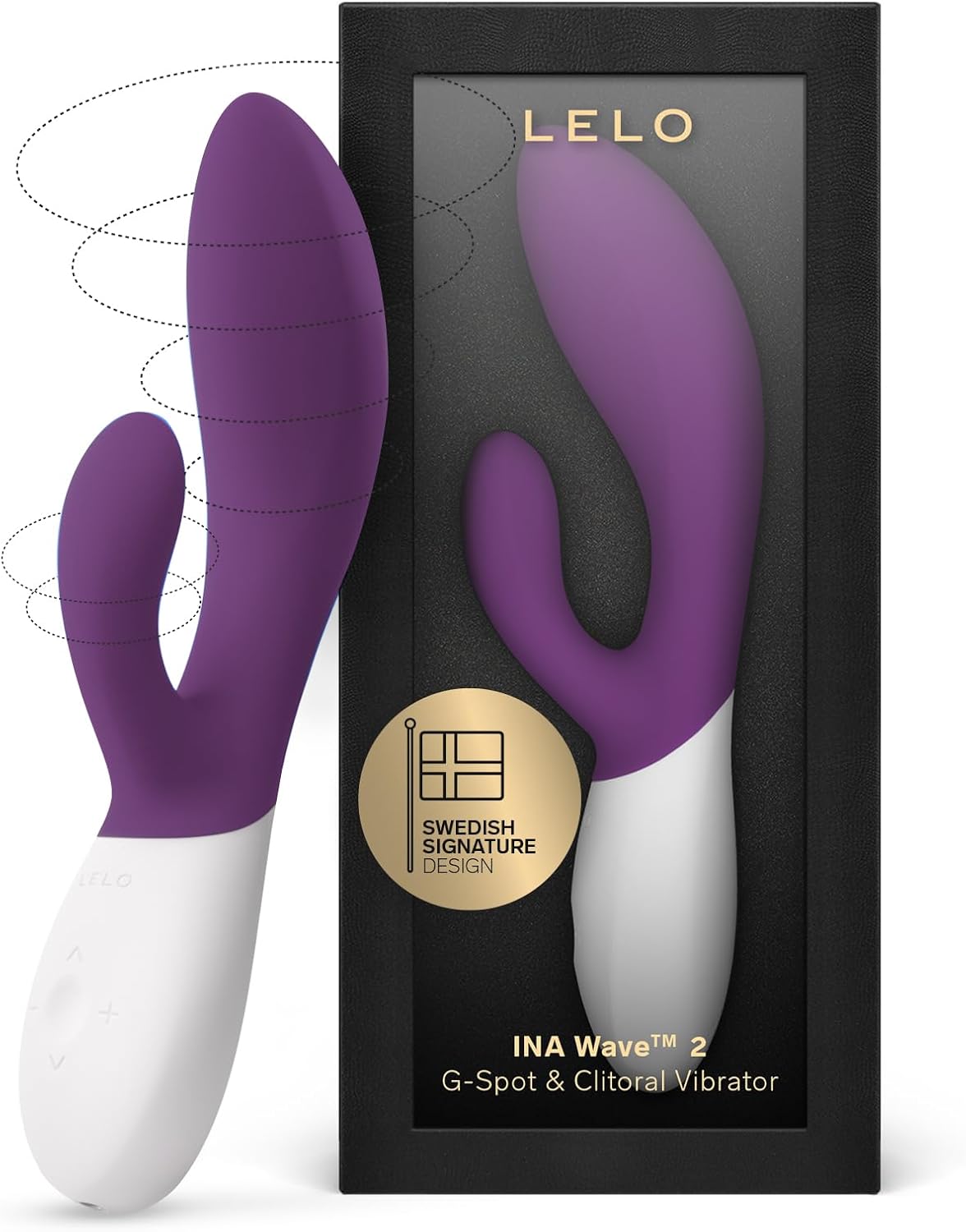 LELO INA Wave 2 – Dual‑Action Silicone Vibrator (Cerise, Plum, Blue)