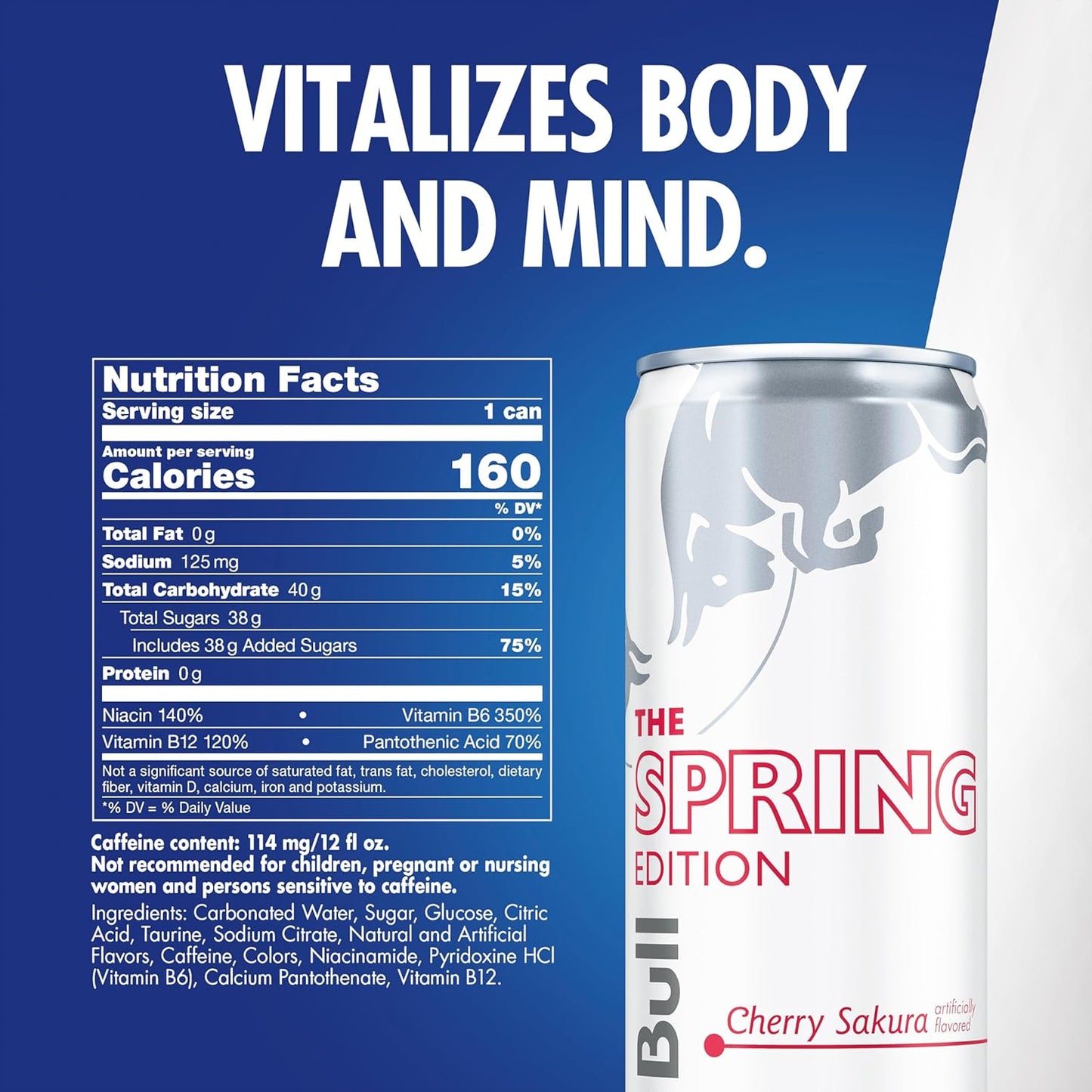 Red Bull Spring Edition Cherry Sakura – 12 fl oz Cans – 12‑Pack – Limited Edition Energy Drink