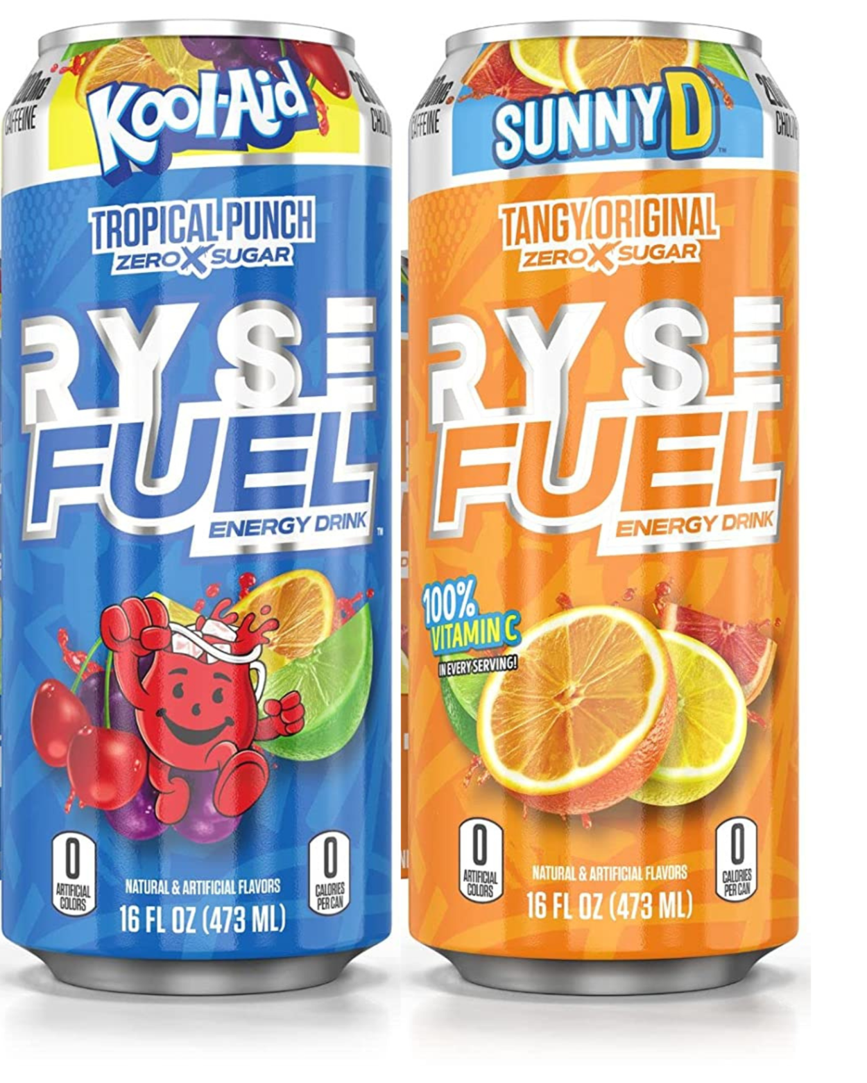 RYSE Fuel Energy Drink 2‑Flavor Variety Pack, 12 fl oz Cans, Sugar Free, 12 Count