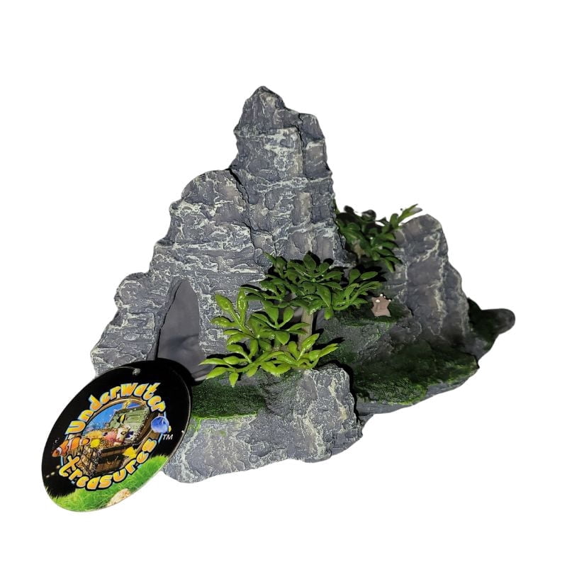 Underwater Treasures Two Cave Mountain Decor, White