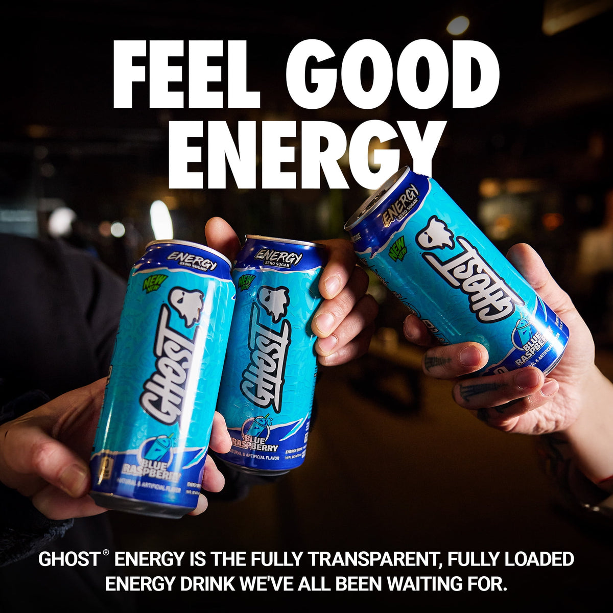 Blue Raspberry Ghsost GHOST Zero Sugar Energy Drink, Blue Raspberry, 16 oz Can, 12 Pk ...