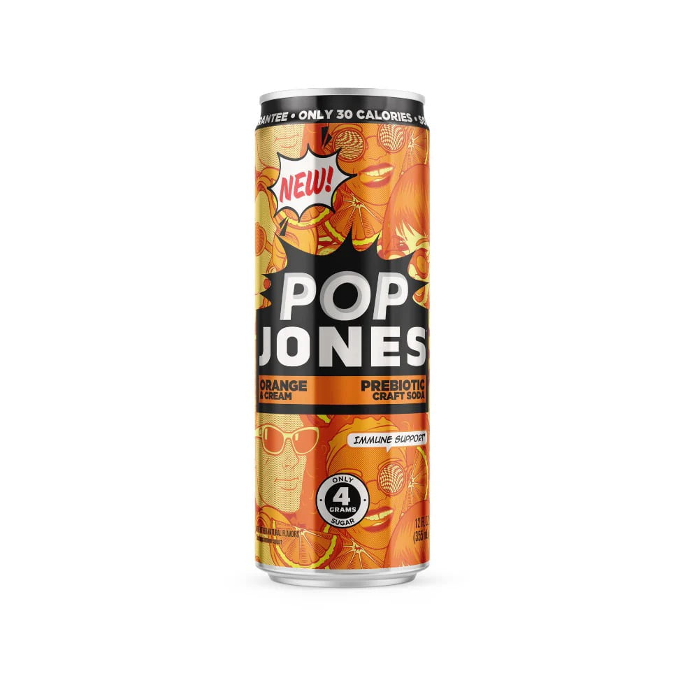 Jones Soda Co. Pop Jones 12‑Pack Variety Pack – Strawberry Passionfruit, Orange Cream, Pineapple Ginger, Mixed Berry & Kiwi